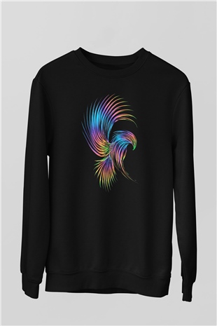 Kartal Siyah Unisex Sweatshirt