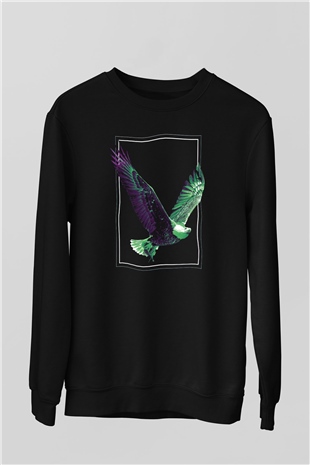 Kartal Siyah Unisex Sweatshirt