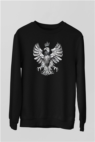 Kartal Siyah Unisex Sweatshirt