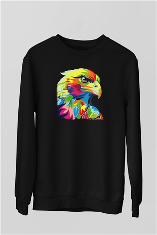 Kartal Siyah Unisex Sweatshirt