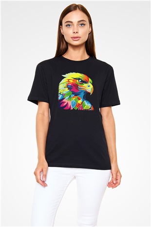 Kartal Siyah Unisex Tişört T-Shirt - TişörtFabrikası
