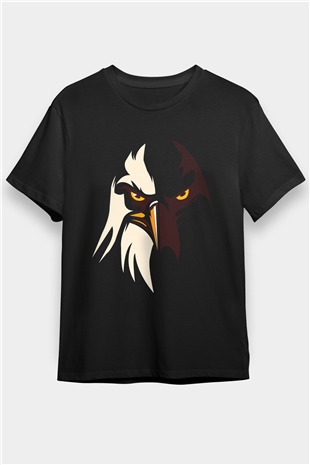 Kartal Siyah Unisex Tişört T-Shirt - TişörtFabrikası