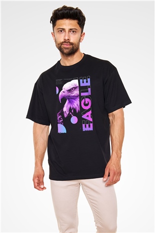 Kartal Siyah Oversize Tişört Oversize T-shirt - TişörtFabrikası