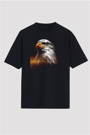 Kartal Siyah Oversize Tişört Oversize T-shirt - TişörtFabrikası