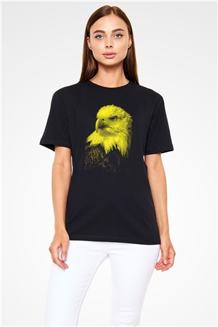 Kartal Siyah Unisex Tişört T-Shirt - TişörtFabrikası