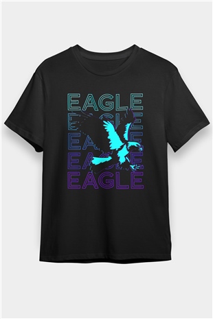 Kartal Siyah Unisex Tişört T-Shirt - TişörtFabrikası