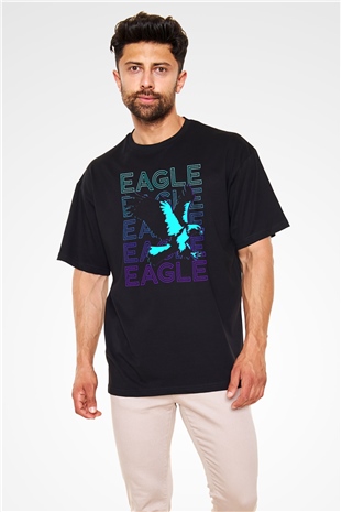 Kartal Siyah Oversize Tişört Oversize T-shirt - TişörtFabrikası
