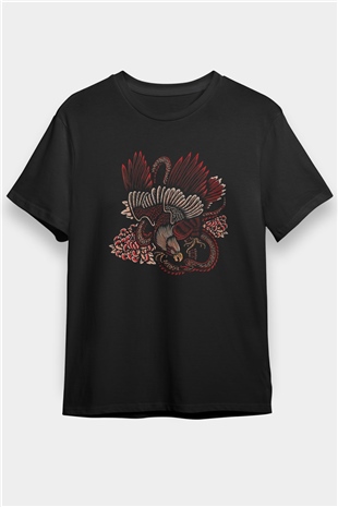 Kartal Siyah Unisex Tişört T-Shirt - TişörtFabrikası
