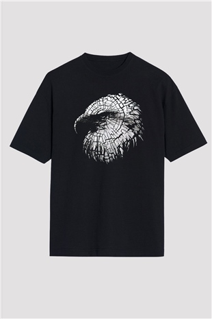 Kartal Siyah Oversize Tişört Oversize T-shirt - TişörtFabrikası