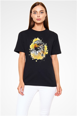 Kartal Siyah Unisex Tişört T-Shirt - TişörtFabrikası