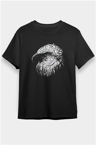 Kartal Siyah Unisex Tişört T-Shirt - TişörtFabrikası