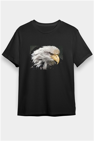 Kartal Siyah Unisex Tişört T-Shirt - TişörtFabrikası