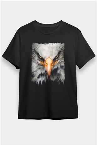 Kartal Siyah Unisex Tişört T-Shirt - TişörtFabrikası