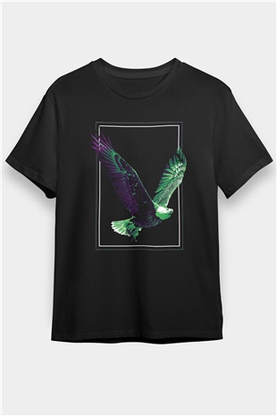 Kartal Siyah Unisex Tişört T-Shirt - TişörtFabrikası