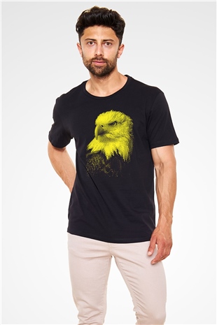 Kartal Siyah Unisex Tişört T-Shirt - TişörtFabrikası