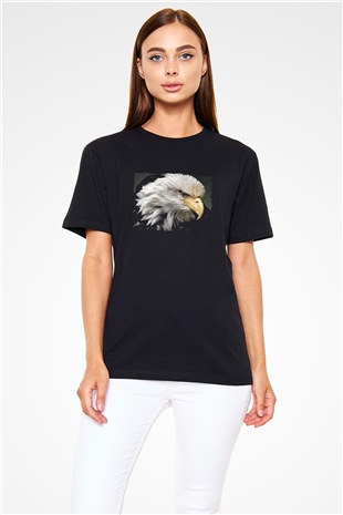 Kartal Siyah Unisex Tişört T-Shirt - TişörtFabrikası