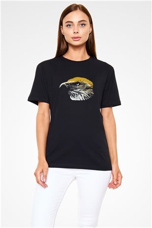 Kartal Siyah Unisex Tişört T-Shirt - TişörtFabrikası