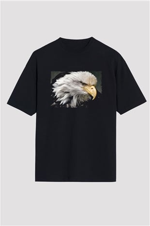 Kartal Siyah Oversize Tişört Oversize T-shirt - TişörtFabrikası