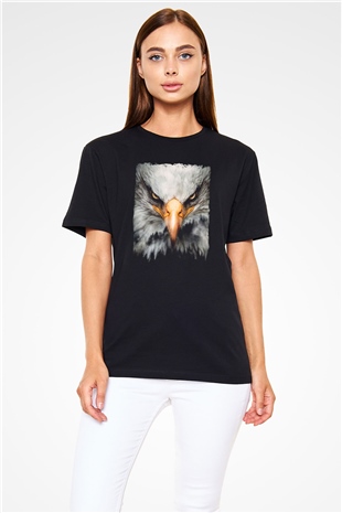 Kartal Siyah Unisex Tişört T-Shirt - TişörtFabrikası