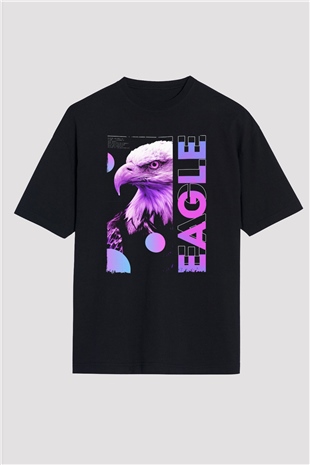 Kartal Siyah Oversize Tişört Oversize T-shirt - TişörtFabrikası