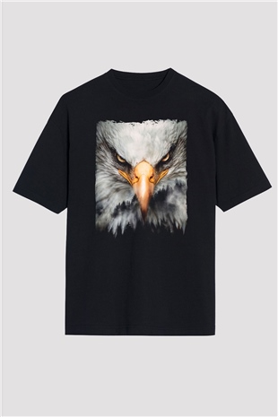 Kartal Siyah Oversize Tişört Oversize T-shirt - TişörtFabrikası