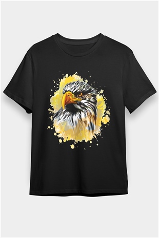 Kartal Siyah Unisex Tişört T-Shirt - TişörtFabrikası
