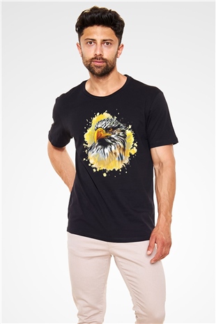 Kartal Siyah Unisex Tişört T-Shirt - TişörtFabrikası