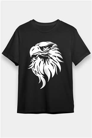 Kartal Siyah Unisex Tişört T-Shirt - TişörtFabrikası