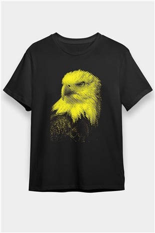Kartal Siyah Unisex Tişört T-Shirt - TişörtFabrikası