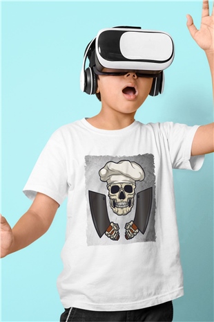 Kasap Beyaz Unisex Çocuk Tişört