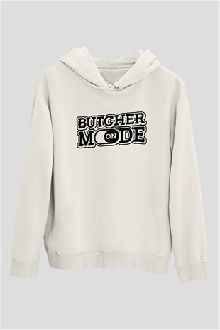 Kasap Beyaz Unisex Kapüşonlu Sweatshirt