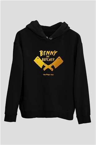 Kasap Siyah Unisex Kapüşonlu Sweatshirt