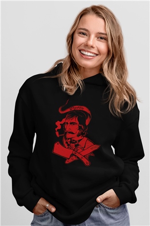 Kasap Siyah Unisex Kapüşonlu Sweatshirt