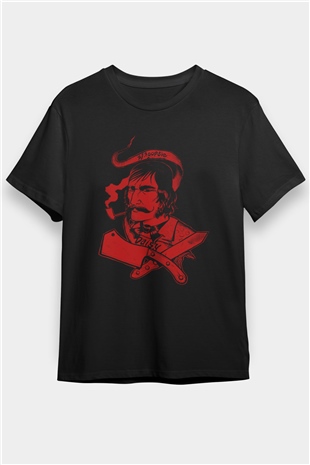 Kasap Siyah Unisex Tişört T-Shirt - TişörtFabrikası