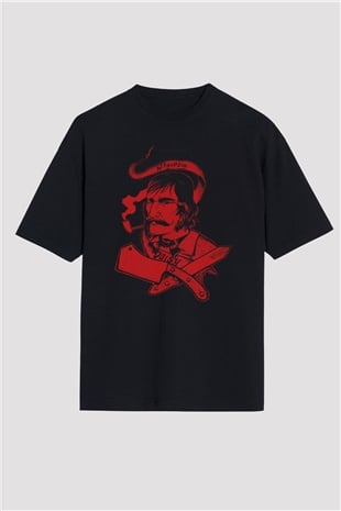 Kasap Siyah Oversize Tişört Oversize T-shirt - TişörtFabrikası