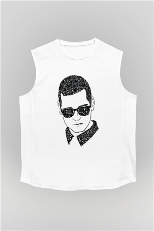 Kaskade Beyaz Unisex Kolsuz Tişört