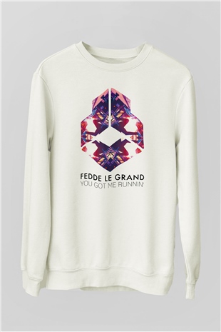 Kaskade Beyaz Unisex Sweatshirt