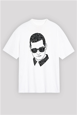 Kaskade Beyaz Oversize Tişört Oversize T-shirt - TişörtFabrikası