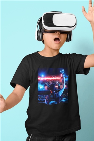 Kaskade Siyah Unisex Çocuk Tişört