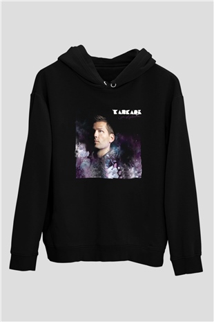 Kaskade Siyah Unisex Kapüşonlu Sweatshirt