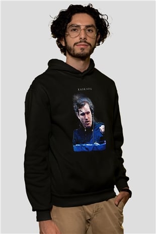 Kaskade Siyah Unisex Kapüşonlu Sweatshirt