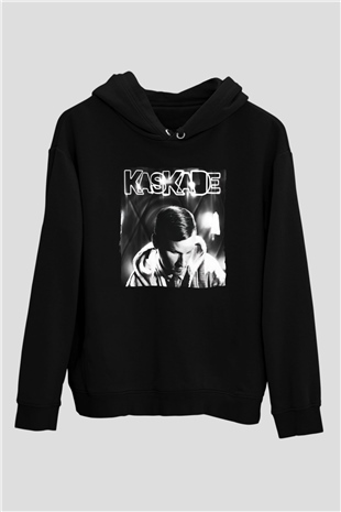 Kaskade Siyah Unisex Kapüşonlu Sweatshirt