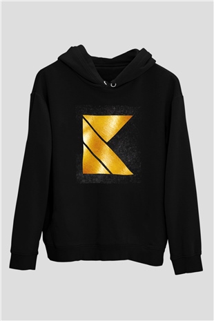 Kaskade Siyah Unisex Kapüşonlu Sweatshirt