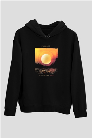 Kaskade Siyah Unisex Kapüşonlu Sweatshirt