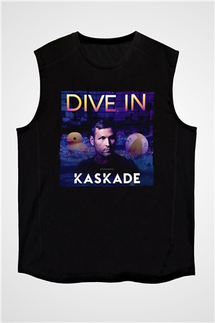 Kaskade Siyah Unisex Kolsuz Tişört