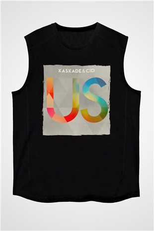 Kaskade Siyah Unisex Kolsuz Tişört