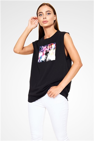 Kaskade Siyah Unisex Kolsuz Tişört