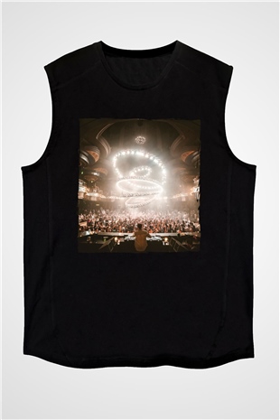 Kaskade Siyah Unisex Kolsuz Tişört