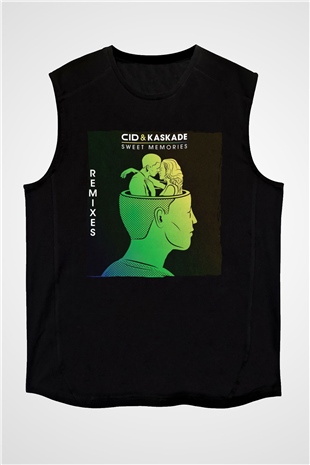 Kaskade Siyah Unisex Kolsuz Tişört