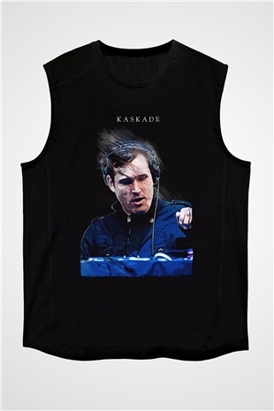 Kaskade Siyah Unisex Kolsuz Tişört